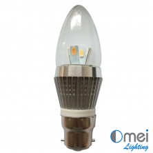 10piece LED B22 candle globe 3w halogen light Bulb CE RoHS Bullet Top